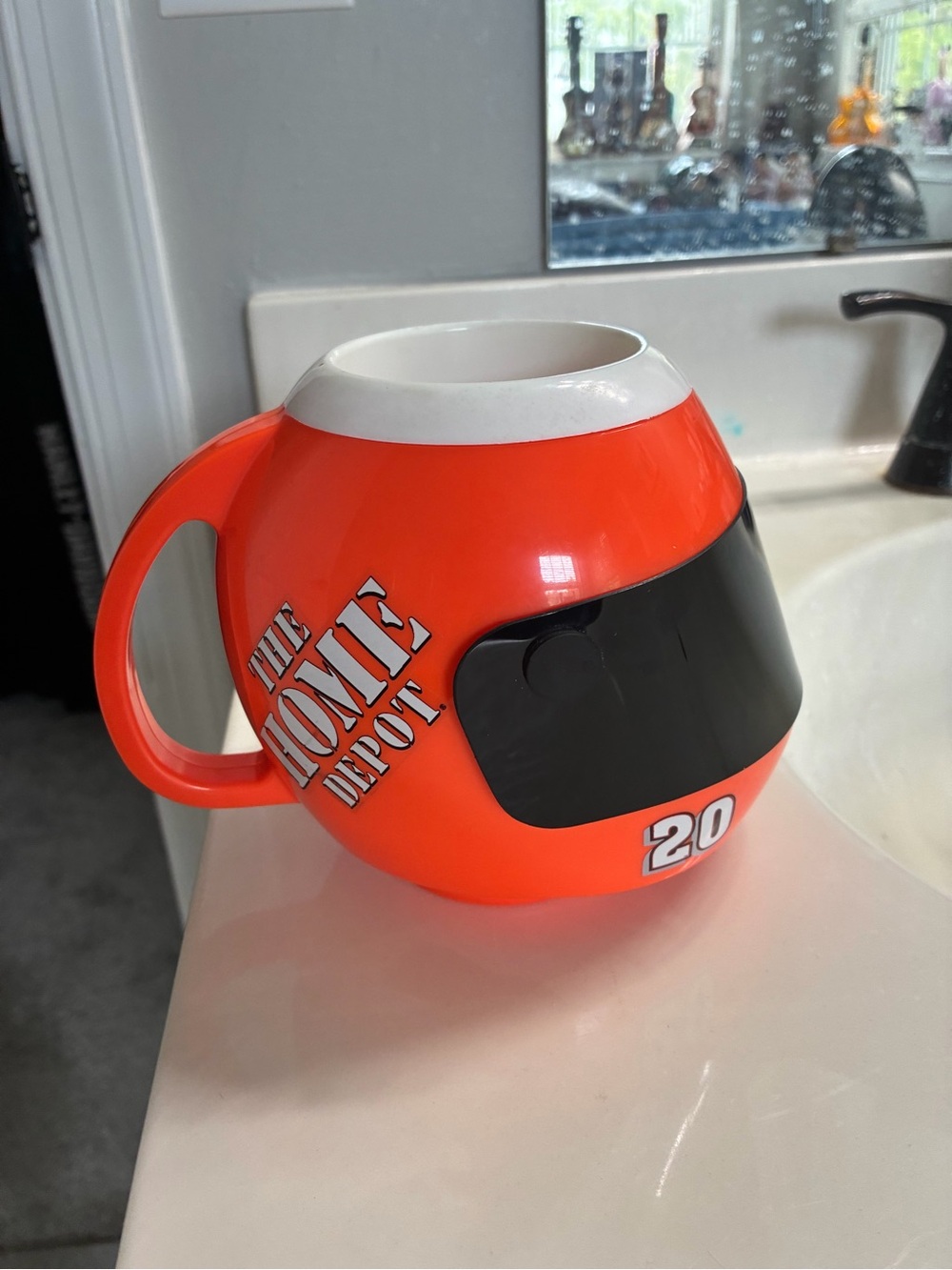 Nascar Orange The Home Depot Plastic Helmet Mug with Black Visor